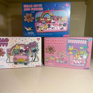 Sealed Hello Kitty Puzzle Set - Pink, Blue and Purple set of 3